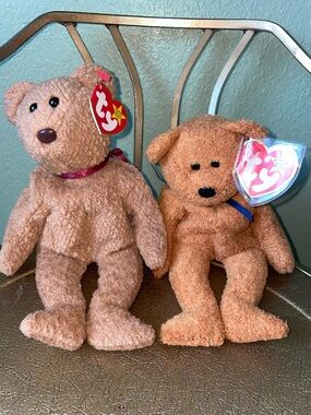 Ty Beanie Babies - Curly and Fuzz